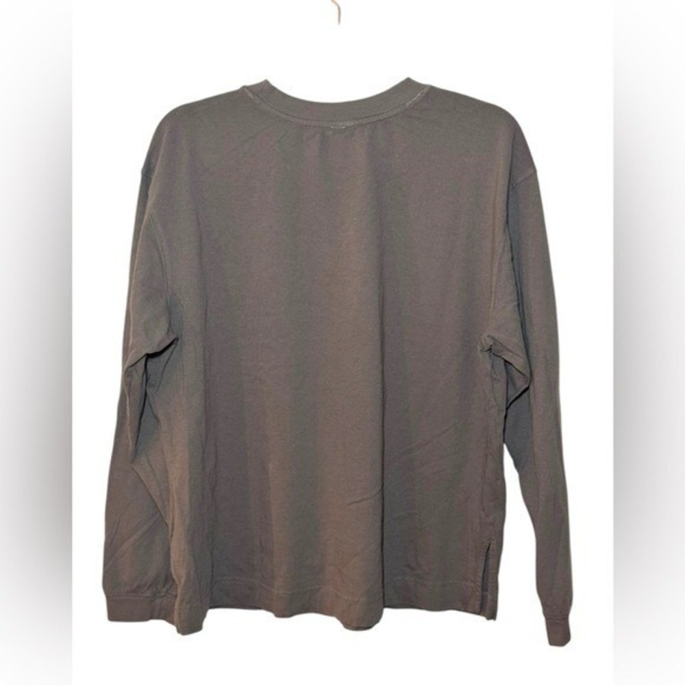 Free People Intimately Women's Oversized Charcoal Long Sleeve Tee | Sz M NWOT - Picture 2 of 5